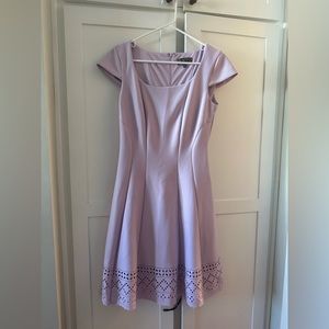 Lavender Eyelet Scuba Dress